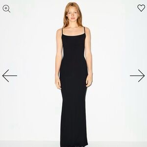 Skims onyx soft lounge dress new with tags XS